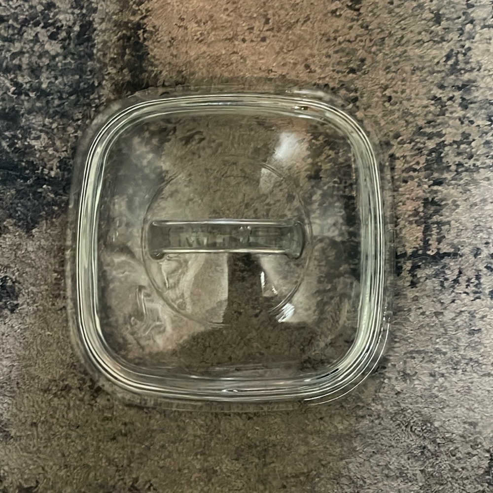 Vintage Pyrex 648-C Square Glass Casserole Lid in Excellent Used Condition